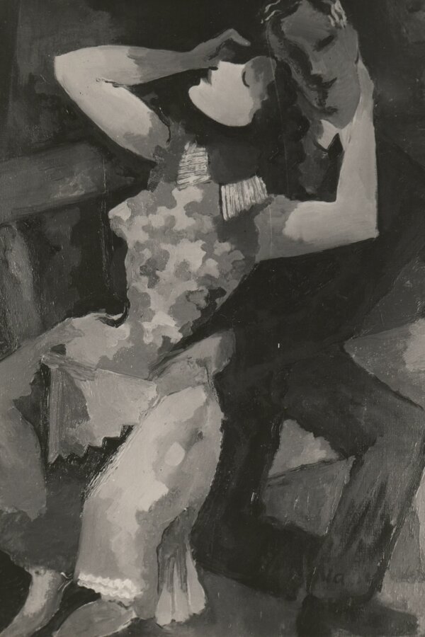 František Kaláb, Milenci, olej, 88 x 74 cm